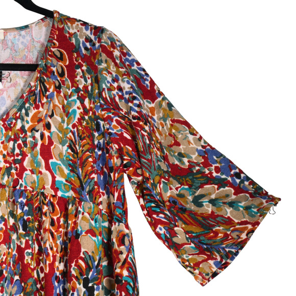 NWT Beeson River Tunic Sweater Women 1X Multicolor Baby Doll Top Boho Cozy Chic - Picture 5 of 8